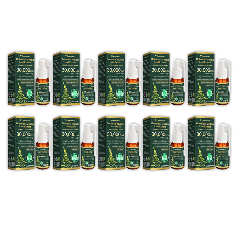 ✅UK Official Store:CareBreeze® Botanical Mullein Leaf Extract Lung Cleanse Spray(👨⚕️Directly acts on COPD, asthma, chronic bronchitis (CB), respiratory infections, lung cancer, sinusitis, and other conditions)