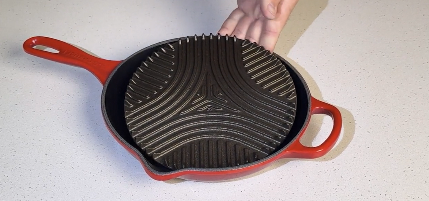 Flagship Golden Pan: turn any skillet into a cast iron grill