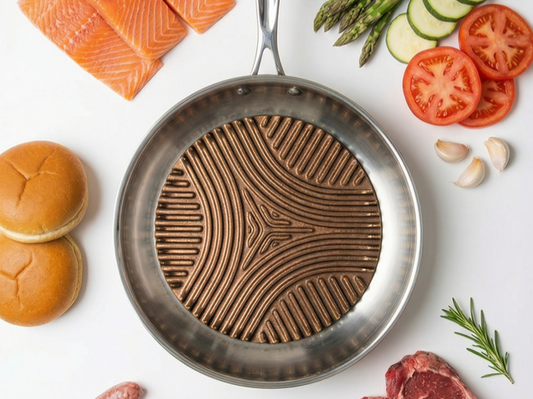 Flagship Golden Pan: turn any skillet into a cast iron grill