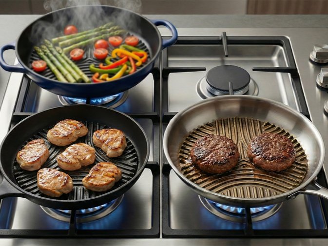 Flagship Golden Pan: turn any skillet into a cast iron grill