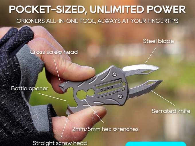 ORIONER MS-06: The 8-in-1 EDC Tool Built Like a Mobile Suit