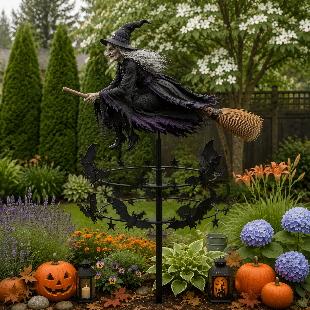 🔥Halloween Early Bird Offer: 30% off🧙‍♀️ The Enchanted Witch Garden Wind Spinner