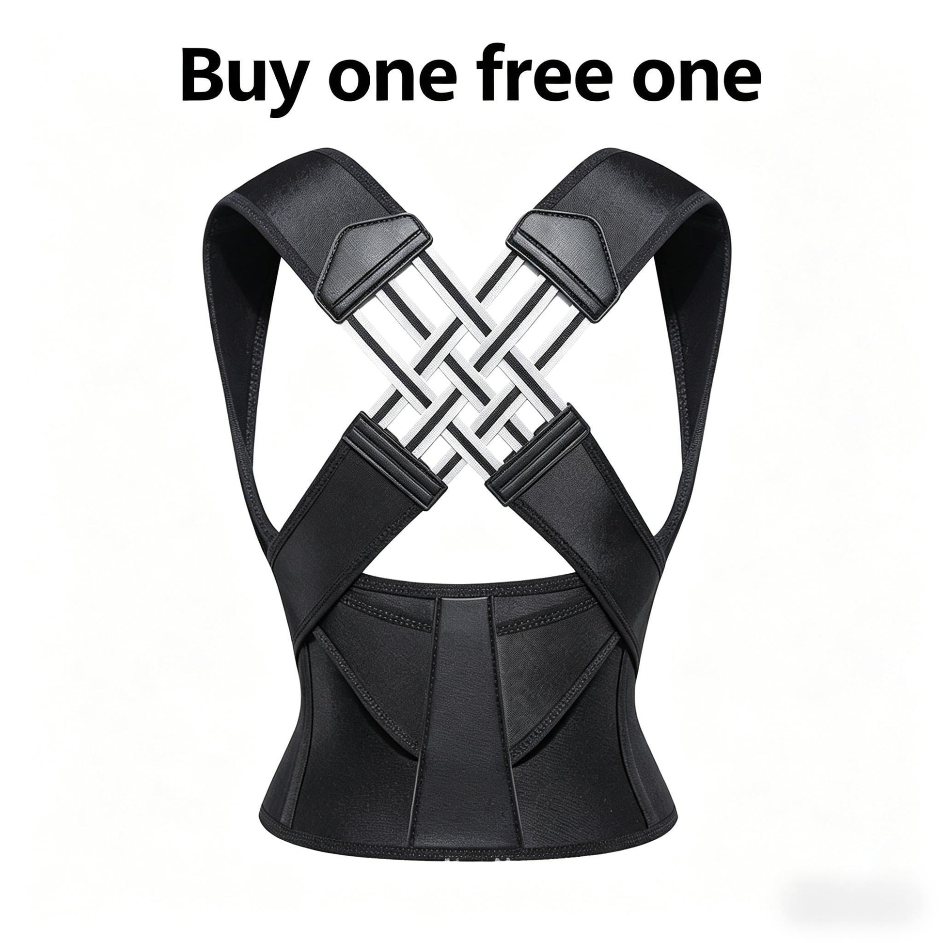 Buy 1 Free 1 Upgrade 2.0 Smart Posture Corrector | Invisible Back Support with Auto-Adjust Webbing | Pain Relief & Posture Training