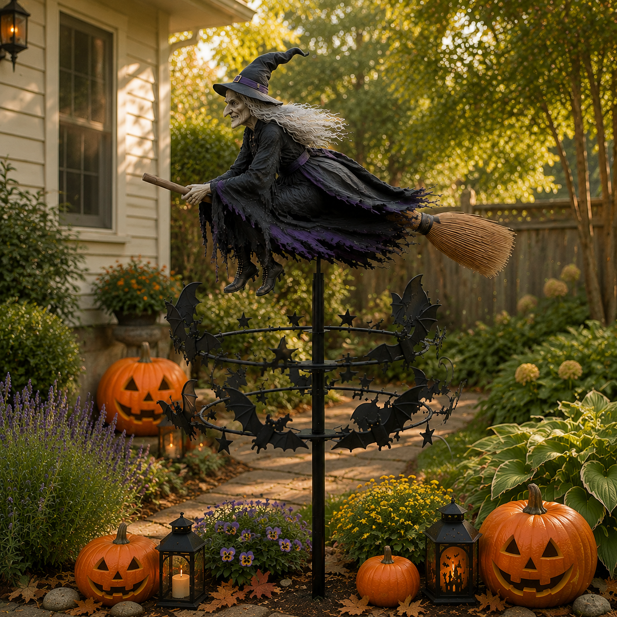 🔥Halloween Early Bird Offer: 30% off🧙‍♀️ The Enchanted Witch Garden Wind Spinner