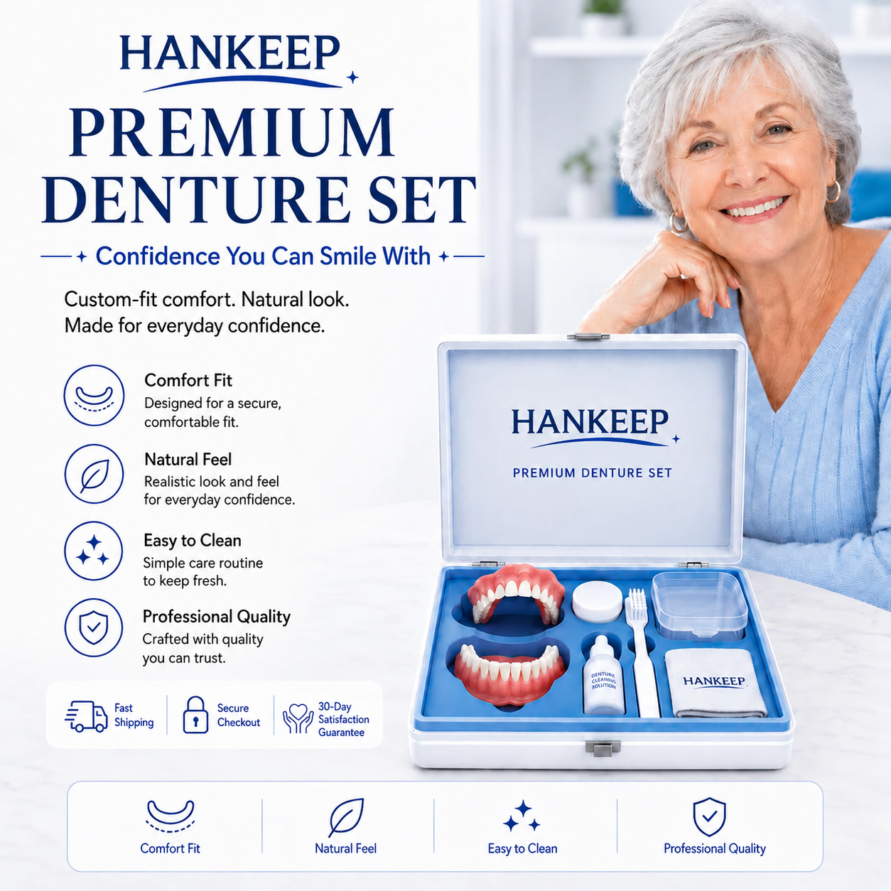 Custom-Fit Dentures for Everyday Comfort